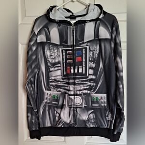 Star Wars Darthvader Full Zip Hoodie/Costume Mens Size S